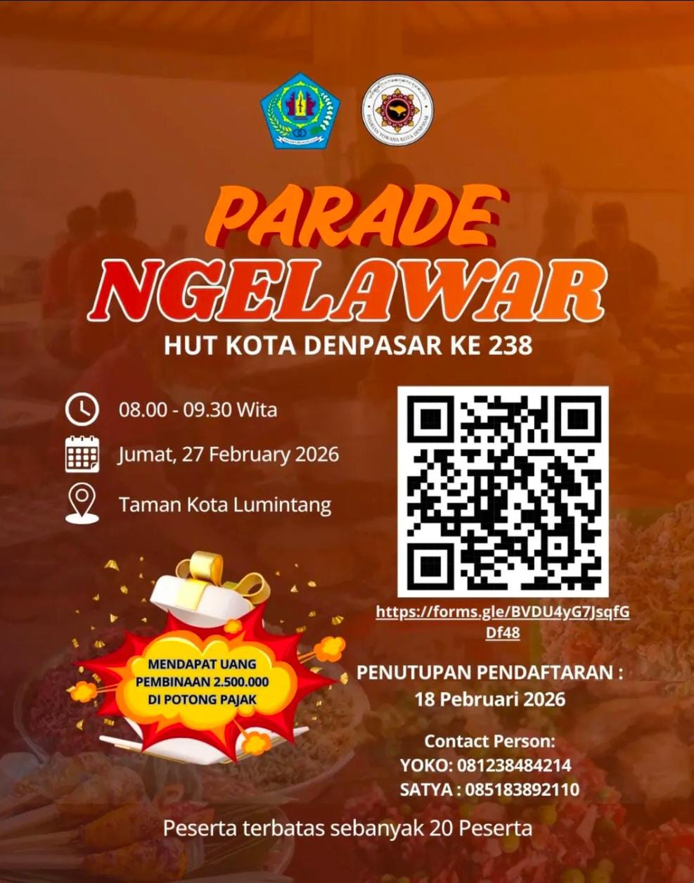 Parade Lomba Ngelawar Kota Denpasar Tahun 2026